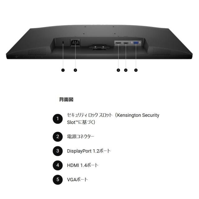 デル Dell Pro 24 E2425HM 24インチ(23.8インチ) Full HD IPS モニター 100Hz 1920×1080 HDMI/DisplayPort/VGA ブラック HDMI・DisplayP_6