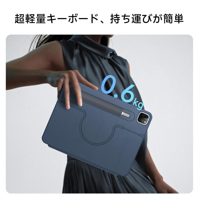 HOU iPad キーボード付きケース for iPad Air 7 (M3) 11インチ 2025 /Air 6 M2/5/4世代 ＆ iPad Pro 11（第4/第3/第2/第1世代）磁気分離式