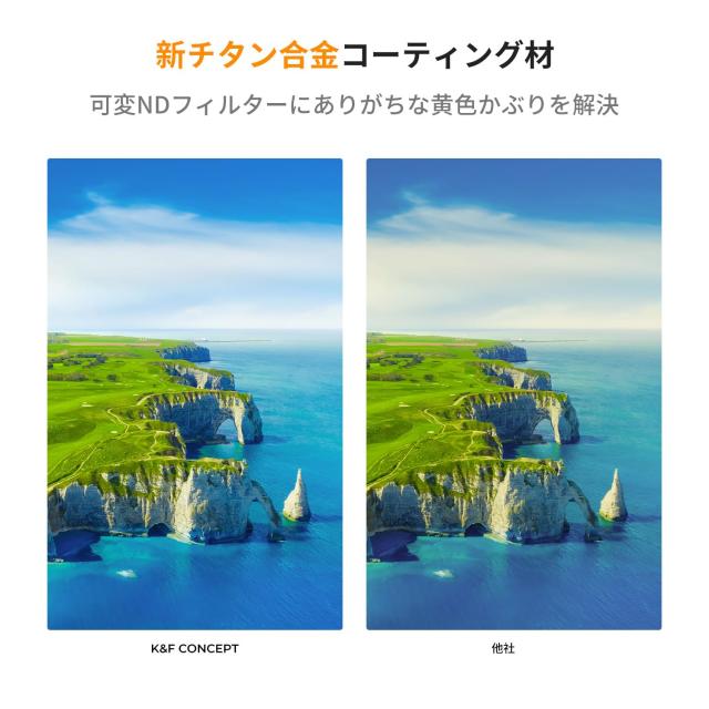 K＆F Concept 43mm TRUE COLOR ND2-ND32＆CPL 可変NDフィルター 黄色被り解消 28層コーティング 撥水撥油キズ防止（NANO-X）_2