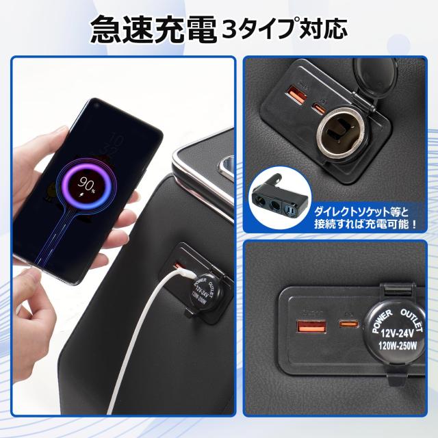 【上下2層構造・充電3タイプ】 LIMSTYLE ホンダ 新型フリード GT型 e:HEVに専用 コンソールボックス アームレスト 3代目 GT5/6/7/8型 ハ_2