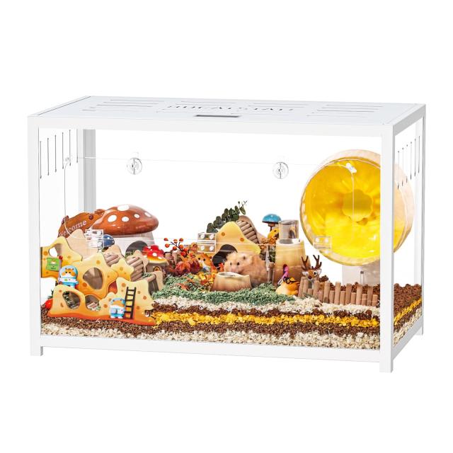 BUCATSTATE ハムスター ケージ メタル製 65cm クリア 透明 水槽タイプ