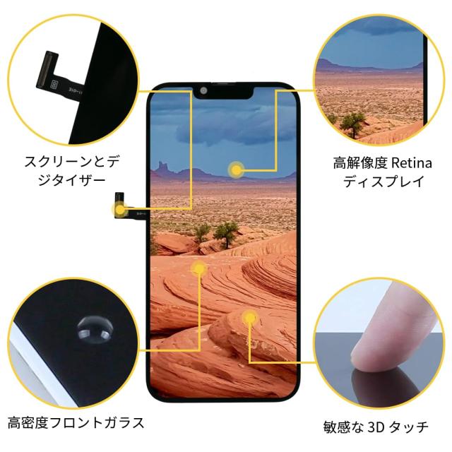 bokman for iPhone 13 Pro Max 液晶パネル FHD ディスプレイ 画面修理 交換 修理キット+保護フィルム+防水シール付き（6.7インチ） bokman for iPhone 13 Pro Max 液晶パネル FHD ディスプレイ 画面修理