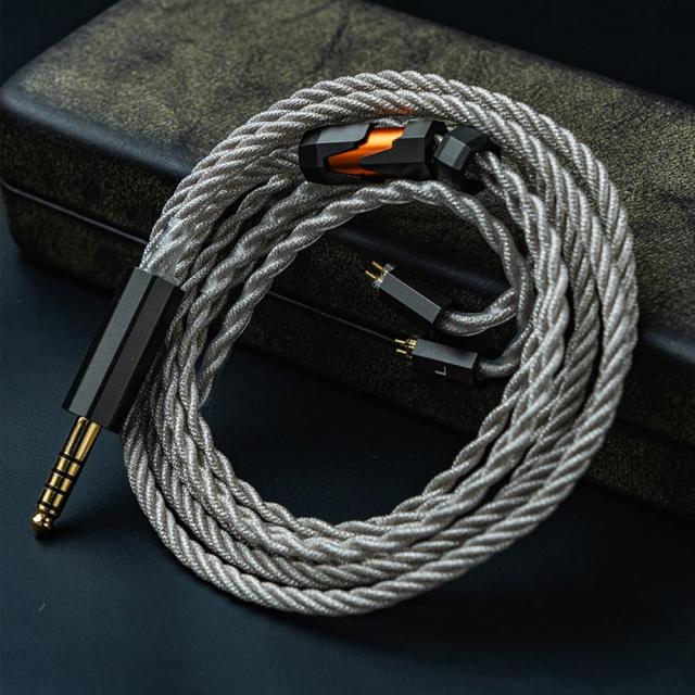 【最新アップグレード版】Angelears × Yongse ？仕 | Yongse Mars HIFI イヤホン アップグレードケーブル 0.78mm 2pin 4.4mm プラグ 銀箔