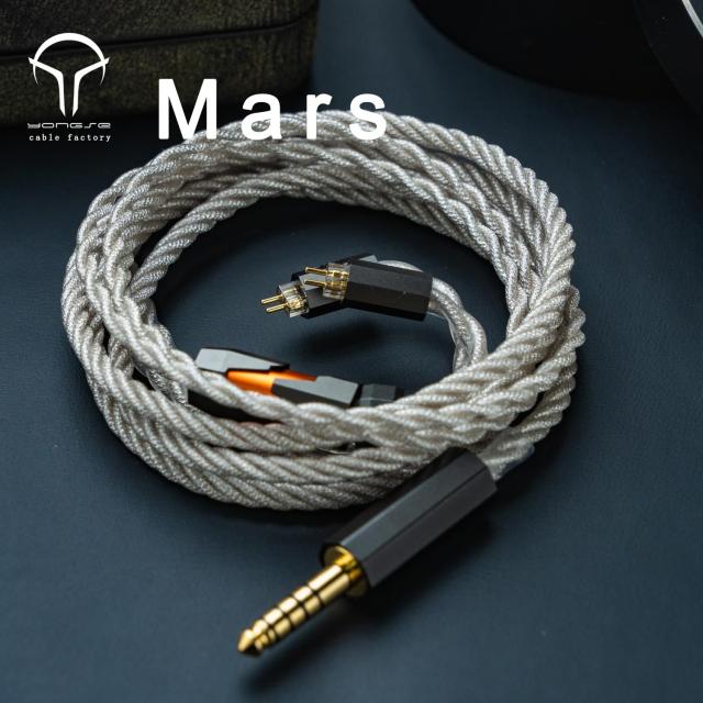 【最新アップグレード版】Angelears × Yongse ？仕 | Yongse Mars HIFI イヤホン アップグレードケーブル 0.78mm 2pin 4.4mm プラグ 銀箔