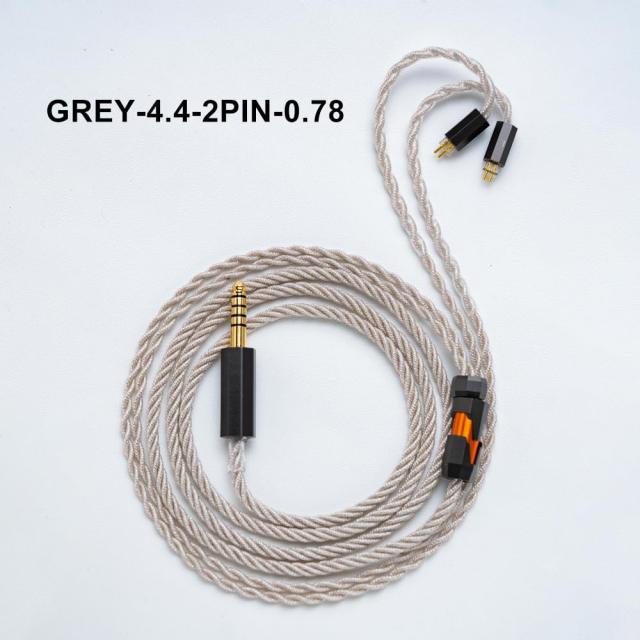 【最新アップグレード版】Angelears × Yongse ？仕 | Yongse Mars HIFI イヤホン アップグレードケーブル 0.78mm 2pin 4.4mm プラグ 銀箔