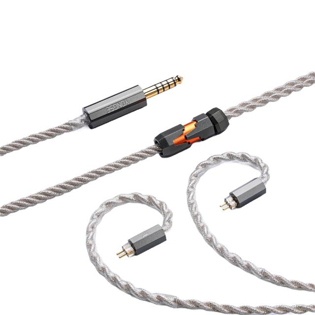 【最新アップグレード版】Angelears × Yongse ？仕 | Yongse Mars HIFI イヤホン アップグレードケーブル 0.78mm 2pin 4.4mm プラグ 銀箔