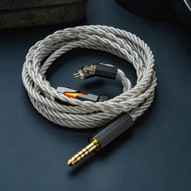 【最新アップグレード版】Angelears × Yongse ？仕 | Yongse Mars HIFI イヤホン アップグレードケーブル 0.78mm 2pin 4.4mm プラグ 銀箔