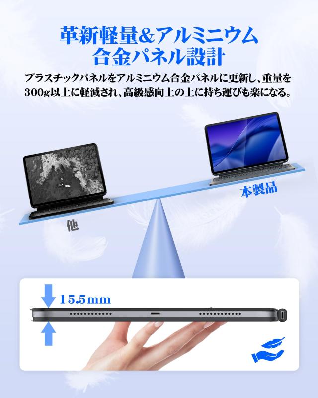 BETTDOW 【新型軽量】マジックキーボード 2025 iPad Air7 13inch(M3