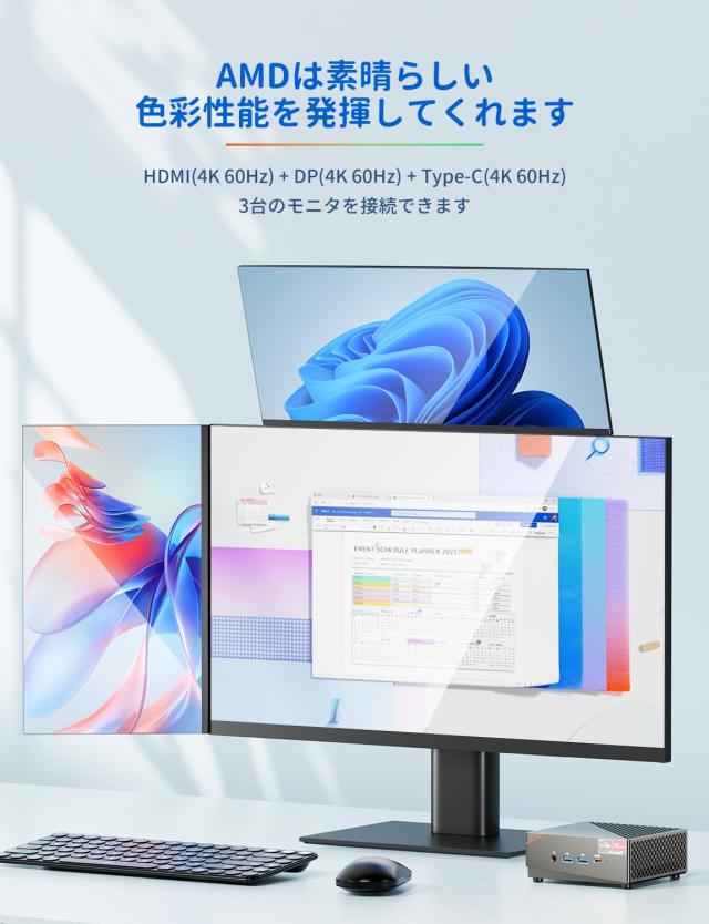 ミニPC AMD Ryzen 7 5825U 16GB RAM 512GB SSD, Mini PC 8C/16T