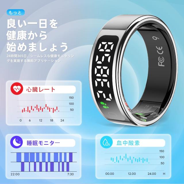 かっこ良い輪っか 思わしい保護すること【2025年新御出まし・意思表示取り締まり・画面書きあらわす】Android/iphone相応う お休み保護すること smart ring 3類概念資料位置づける 複数形の
