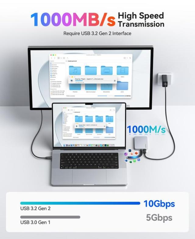 ORICO BookDrive 1TB 外付けSSD magsafe対応 PD100W充電 ノートPC・iPhone 16/15・USB-Cスマートフォン・タブレット用 マグネット式 ポー_2