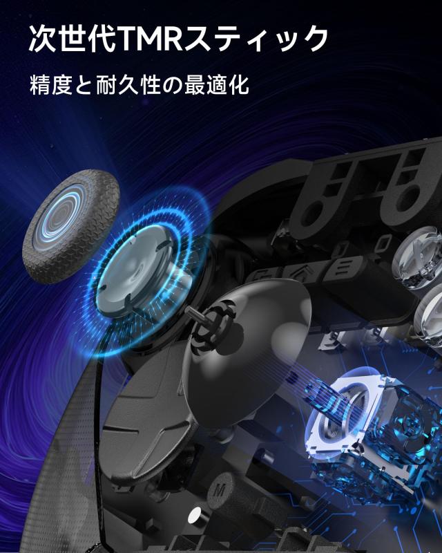 EasySMX D10 PC コントローラー、充電ドック、無線 ゲームパッド、TMR ジョイスティック付きゲーム コントローラー、1000Hz ポーリングレ_2
