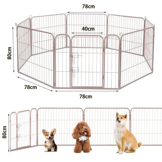 YumeTail ペットサークル 犬 ペットフェンス サークルケージ ドア付き