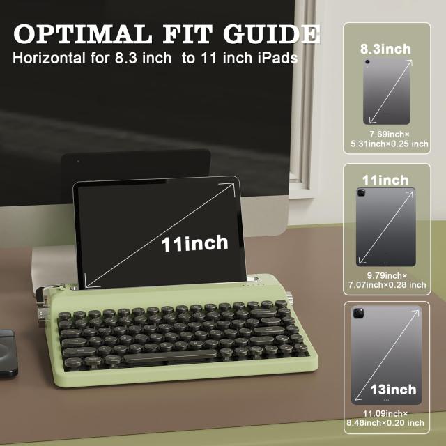 YUNZII QL75 タイプライターキーボード ワイヤレス レトロメカニカルキーボード ホットスワップ対応 パンクスタイルの丸型キーキャップ R_8