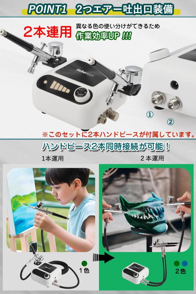 エアブラシ PROFIX NITRO-BOY ニトロボーイ ミニコンプレッサー エアー