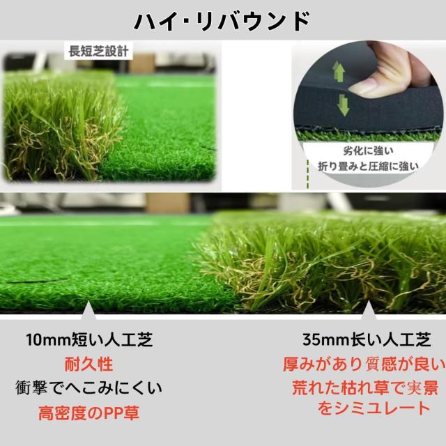 TUIYIDUO ゴルフマット 大型 ゴルフ練習マット 耐久性が高い 屋外 室内