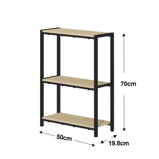 棚3 Druvia 奥行20cm 棚 細い 多機能隙間収納ラック 3段 スリム棚 省