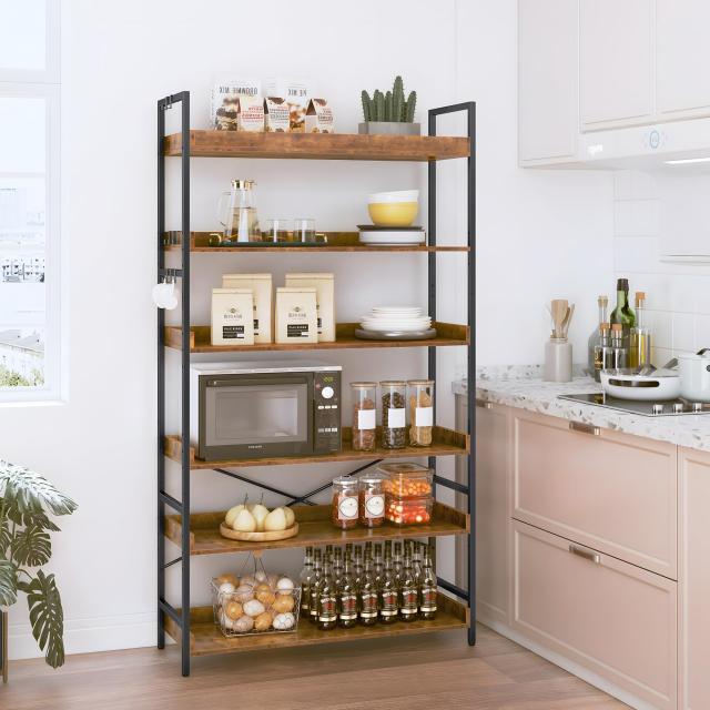 HCHQHS ラック キッチン 棚 おしゃれ 収納 オープンシェルフ 本棚 幅80