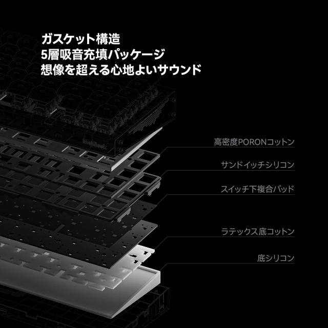 MelGeek REAL67 有線キーボード、US英語配列、RGB搭載ゲーミングキーボード、マグネティックスイッチキーボード、ラピッドトリガー、ホッ_3