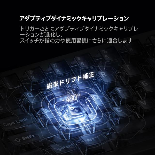 MelGeek REAL67 有線キーボード、US英語配列、RGB搭載ゲーミングキーボード、マグネティックスイッチキーボード、ラピッドトリガー、ホッ_4