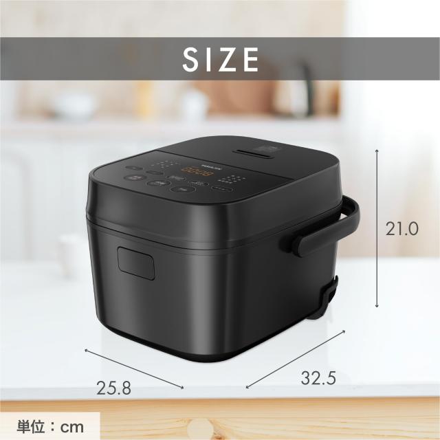 Amazon.co.jp限定】[山善] 炊飯器 一人暮らし 5.5合 3種類炊き分け機能