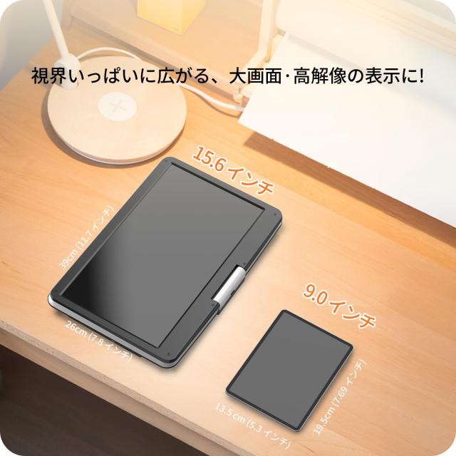 Surfola ポータブルDVDプレーヤー 液晶 15.6インチ超大画面、6時間連続再生、CPRM対応 リージョンフリー、 USB SDカード対応 AV入出力 TV_3