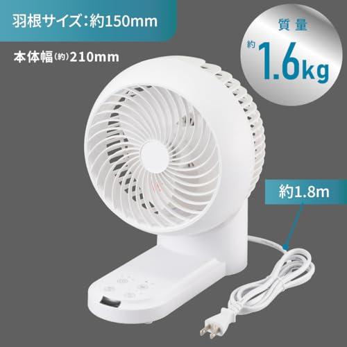 オーム(OHM) サーキュレーター 360°首振り 扇風機 壁掛け・卓上両用式