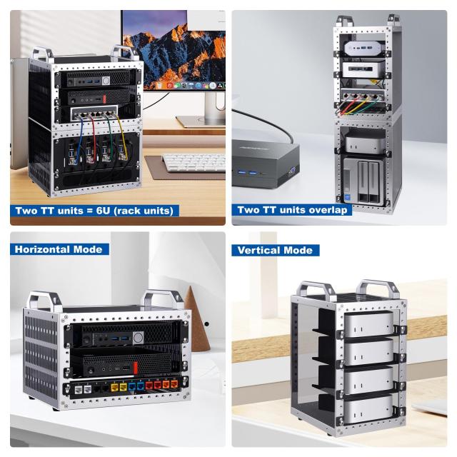 GeeekPi DeskPi RackMate TT ミニサーバーキャビネット（ミニPC、ネットワーク、サーバー、オーディオ、ビデオ機器用）_8