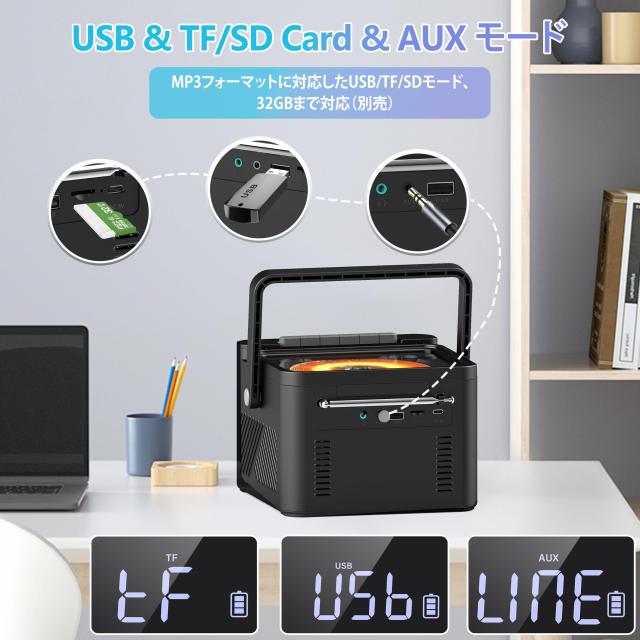 Greadio 2025 多機能ラジカセCDプレーヤー Bluetooth5.1 カセット