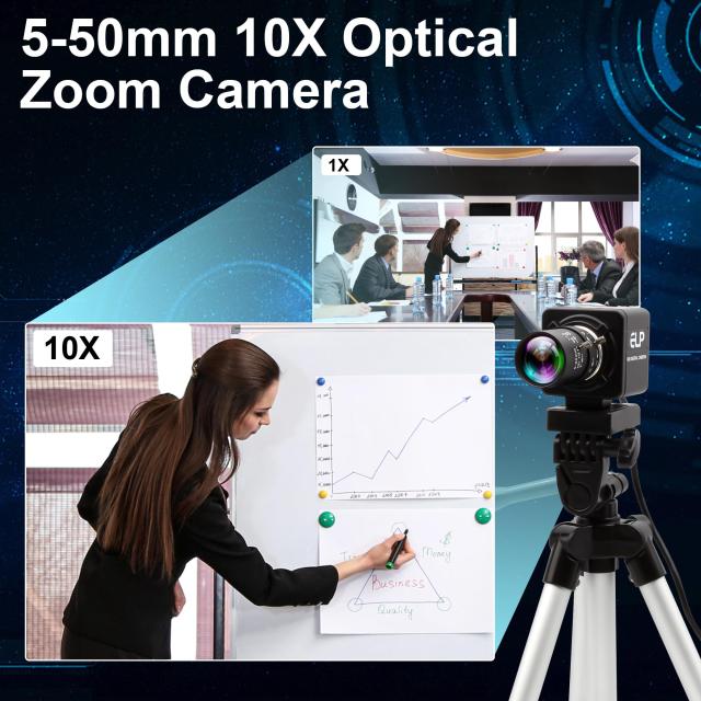 ELP USBカメラ 1080P 60fps 高速3Dプリンターウェブカメラ 10倍光学マニュアルクローズアップCSマウントレンズ付き Lightburn PCコンピュ_2