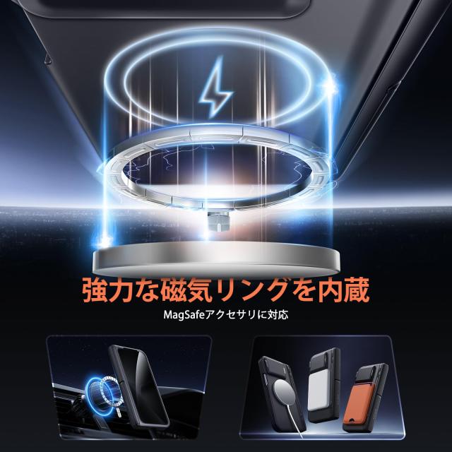 TONGATE マグネティック for Pixel 10 Pro Fold ケース、ガラススクリーンプロテクター付き、[MagSafe対応] [カメラカバー＆ヒンジ保護付_2
