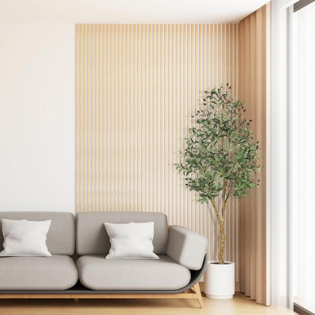 FEELEAD フェイクオリーブの木 高さ122cm グリーン 人工観葉植物_6