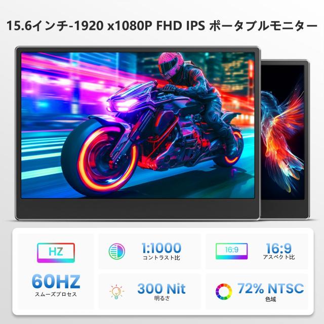 Laptomo Z1 デュアルモニター 15.6インチ モバイルディスプレイ IPS FHD 1080P ノートパソコン用モニター折りたたみ 、ポータブルモニタ_1