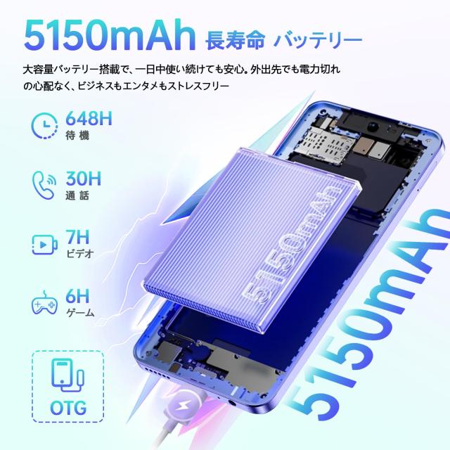 OUKITEL スマートフォン 16GB/128GB Blue/ Sim フリ Amazon | OUKITEL WP36 Simフリー スマホ 本体 128デシベル超大