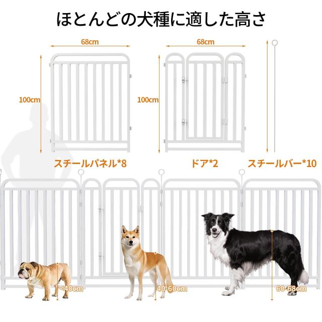 ZPUJIU ペットサークル ペットフェンス 犬 サークルケージ 10枚 Amazon