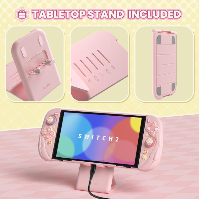 PlayVital Nintendo Switch 2対応シリコングリップカバー、スイッチ2