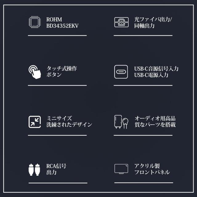 S.M.S.L D1 D/Aコンバーター ハイレゾ対応/ROHM 高性能DAC IC 「BD34352EKV」搭載/USB 光ファイバ 同軸 から RCA 変換 OTG オーディオ Mi_2