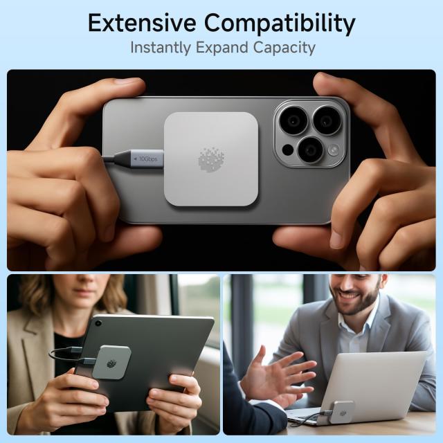 【マグネット式超小型】Fanxiang magsafe外付けSSD 高速ポータブルSSD 最大500MB/s 軽量 携帯便利 高耐久 放熱設計 データ暗号化 ハード_3