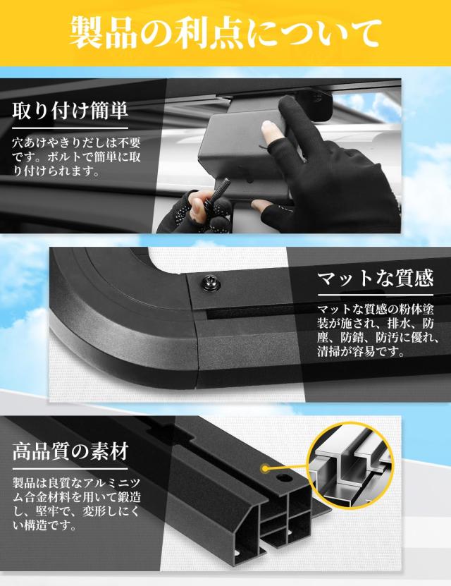 AMWMORV ジムニーノマド JC74W ルーフラック ルーフキャリア 74W ブラック_6