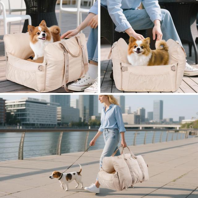 Meowzaar 犬 車用ベッド カーシート 3WAY ドライブシート 助手席/ Meowzaar 犬 車用ベッド ペットドライブベッド 耐摩耗 車シート 助手席