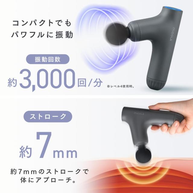 【Amazon.co.jp限定】アイリスオーヤマ 2wayタイプ 可変式 背中 MiCOLA ビューティーケアガン＋ BCG-AZ02-H ダークグレー_3