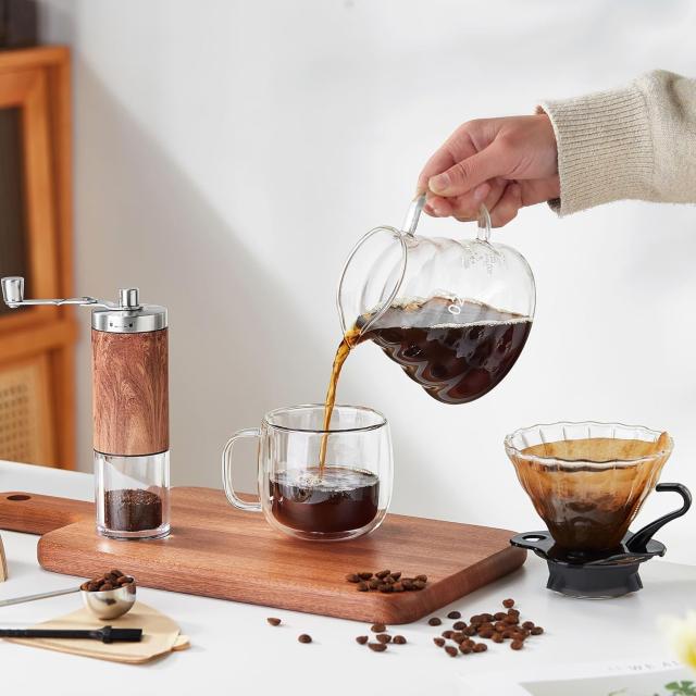 ポカロティー コーヒーセット 手挽きコーヒーミル 手動 計量スプーン コーヒーサーバー ドリッパー ドリップケトル v60 ペーパーフィルタ_8