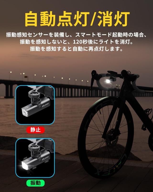 TOWILD CL2000 銀輪ともし火 申し受ける式 2000lm ロードバイクライト 5000mAh大収容能力 2025最新防眩光水晶体