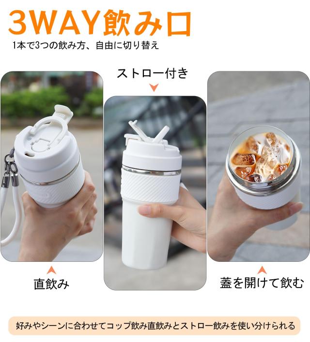 KZYBODY セラミック 水筒 500ml 真空断熱マグカップ セラミック