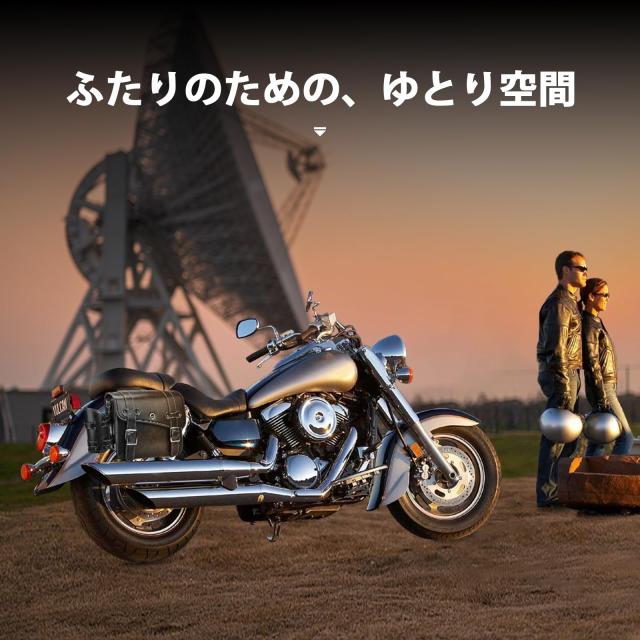 AetherTech サイドバッグ バイク サイド バッグ 汎用 左右セット サドルバッグ 高密度レザー 防水 大容量 取り付け簡単 南京錠 ドリンク_7