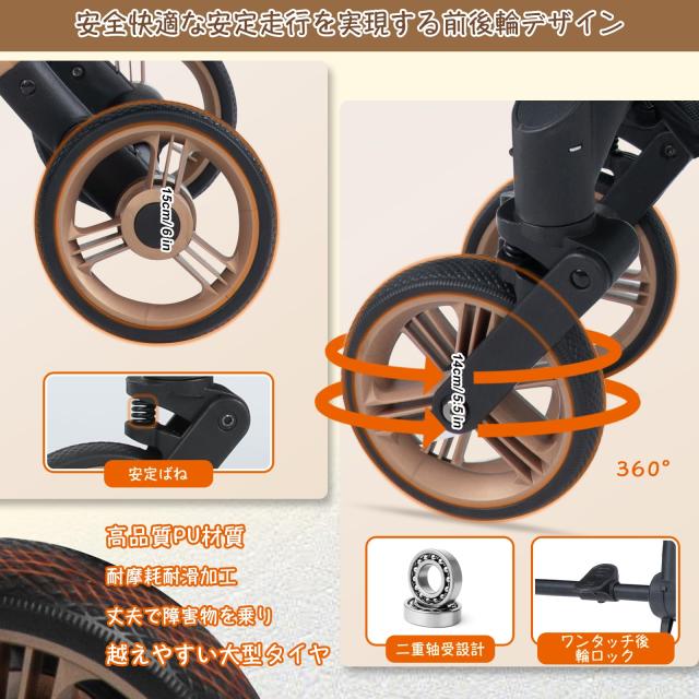 MILA＆LOUIS ペットカート クッション ワンタッチ重力自動折り畳み