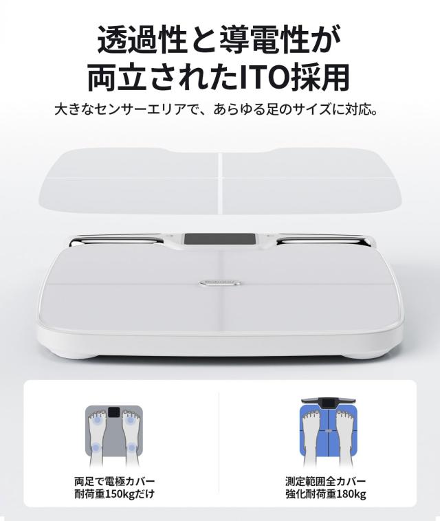 Rabater 体重計 体組成計 体脂肪計 マルチ機能 【57項目測定 八電極