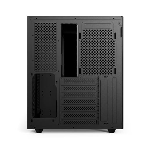 MOOTHMUSHI PCケース ATX対応 ミドルタワー ピラーレス設計 曲面強化ガラス側面パネル 静音＆高冷却 ゲーム/オフィス兼用 ブラック(ブラッ_3