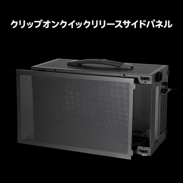 PCCOOLER CPS K101 MESH PCケース、11.9L ポータブル・デスクトップ Mini-ITX ケース、四面SPCCメッシュパネル、12015mmファン×3基標準_3
