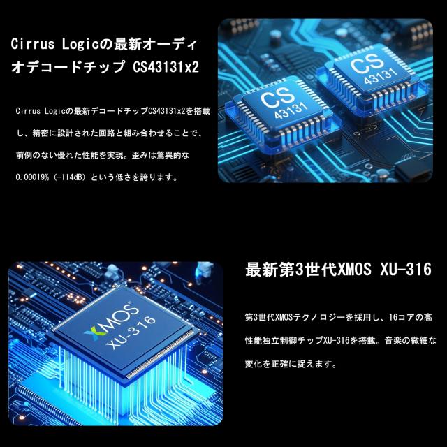 SMSL DS200 USB MQA DAC ヘッドホン アンプ CS43131 チップ2基搭載 Bluetooth 5.1 オーディオ デコーダー 3.5mm ＆ 4.4mm ヘッドフォンア